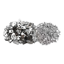 100Pcs Fence Wire Clamps with Screws Easily Install Welded Cable Fence