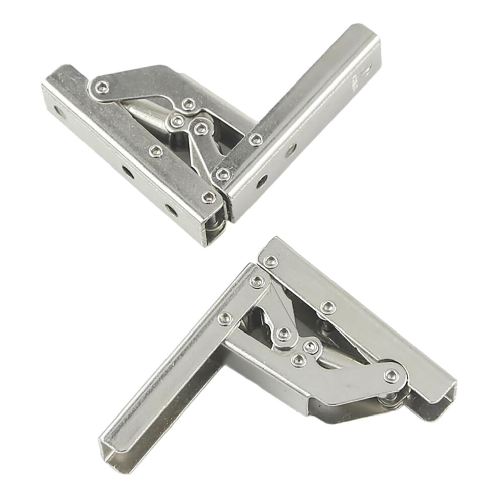 2X 90 Degree Folding Hinges Tables Sturdy Hidden Brackets For Home Dor 586342420435