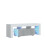 TV Unit 130cm Floe - White & Grey Gloss Doors and LED Lights 7