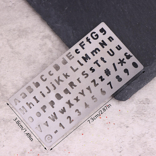 Metal Stencil Sturdy Compact Drawing Template for Engraving Planning D 1