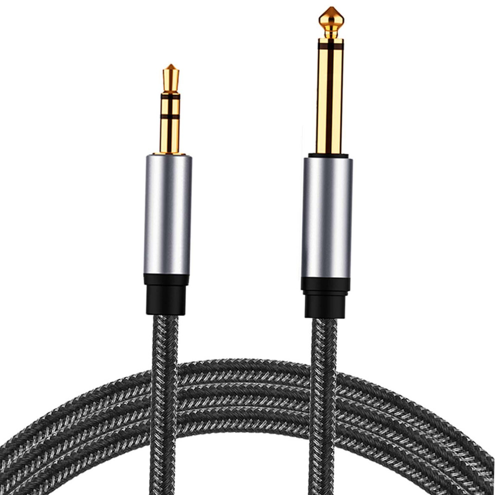1/4 Mono To 3.5Mm Stereo Cable 1/4 Inch Ts To 3.5Mm Trs Cable For Ampl 886176567130