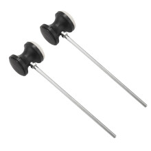 2x Drum Pedal Beater Metal Shaft Stainless Steel Handle Kick Drum Foot