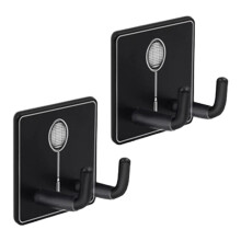 2 Pieces Badminton Racket Hook Metal Wall Mounted Racket Rack Hanging