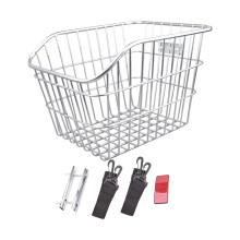 Rear Bike Basket Iron Bike Wire Basket for Outdoor Kid Foldable Bikes