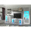 TV Unit 130cm Floe - White & Grey Gloss Doors and LED Lights 4