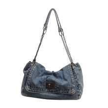 Denim Shoulder Bag for Women Portable Handbag for Dating Party Favors