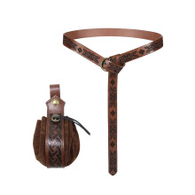 Men Medieval Knight PU Leather Belt Accessories Halloween Costume for