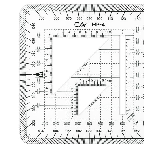 Protractor Ruler Geographic Coordinate Ruler for Measuring Traveling W 2