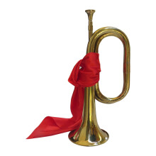 Standard Trumpet with Red Cloth Blowing Bugle for Beginners Show Perfo