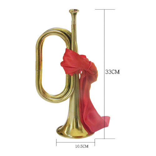 Standard Trumpet with Red Cloth Blowing Bugle for Beginners Show Perfo 1