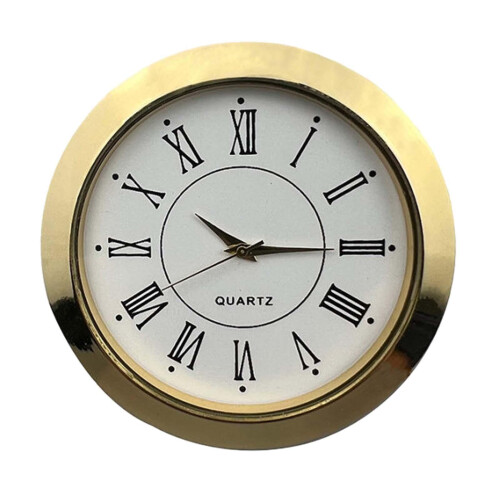 Mini Clock Insert Gold Clock for Self Installation DIY Clock Built in