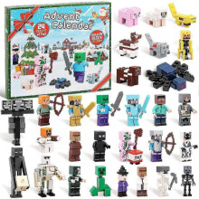 2025 Advent calendar Minecraft, 24 Days Toy Figures Building Blocks Countdown Calendar, Boys Advent Calendar Surprise Gift