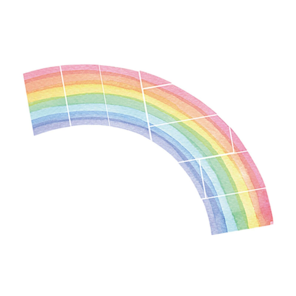 Large DIY Pastel Rainbow Wall Sticker Kit Colorful for Playroom Kinder