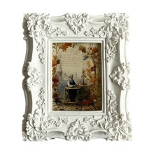Vintage Photo Frame Rectangular Resin Picture Frame for Desktop Bedroo