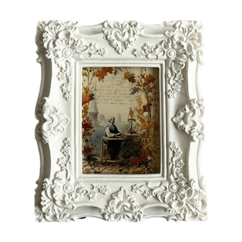Vintage Photo Frame Rectangular Resin Picture Frame for Desktop Bedroo