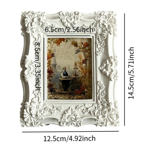 Vintage Photo Frame Rectangular Resin Picture Frame for Desktop Bedroo 1