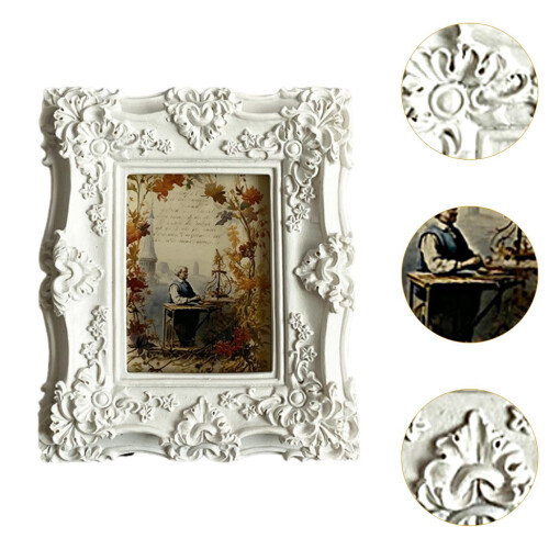 Vintage Photo Frame Rectangular Resin Picture Frame for Desktop Bedroo 2