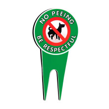 Dog No Peeing Sign with Stake Ground Insert Marker for Outdoor Backyar