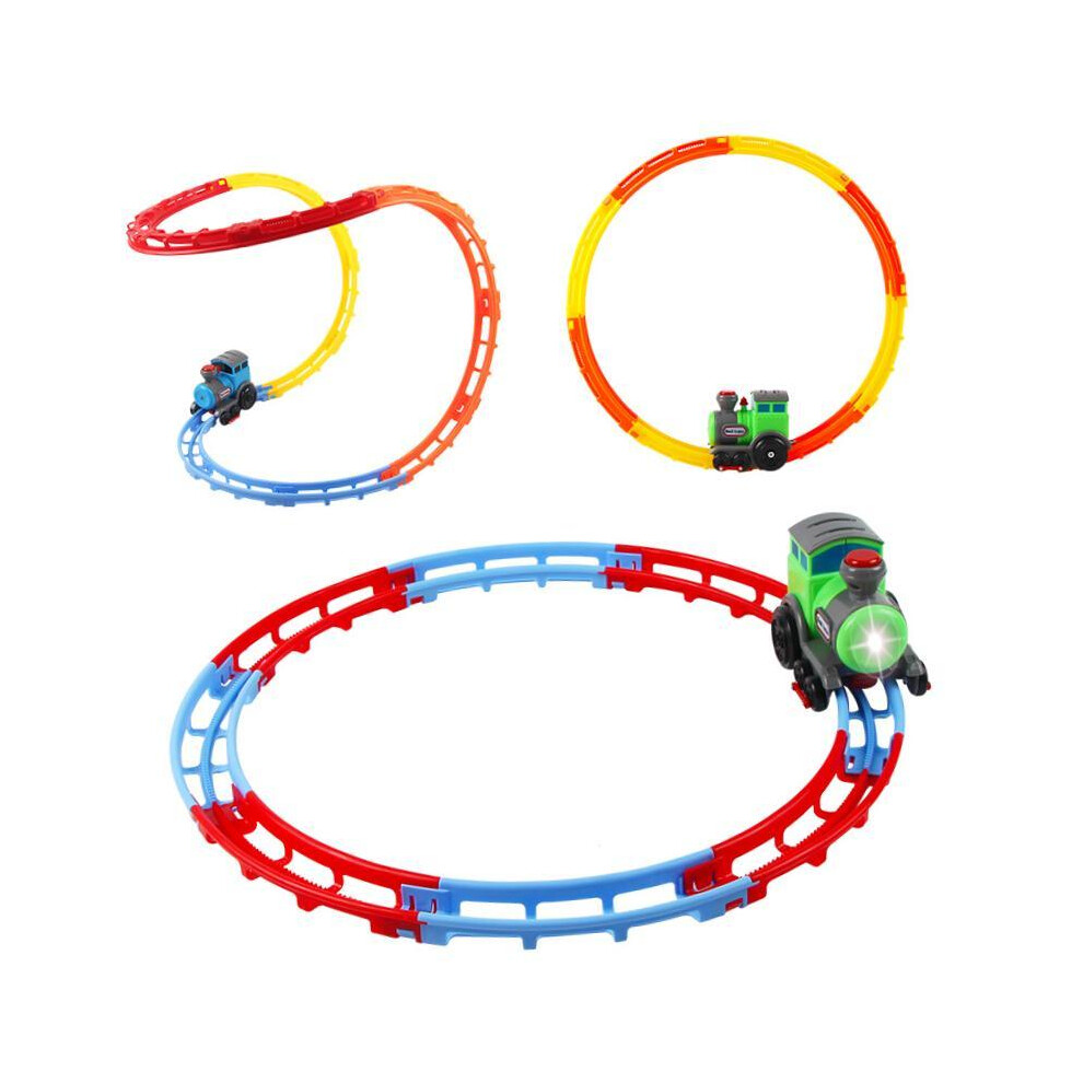Train Track Playset with Sound and Lights Electric Track Trains Toy fo