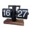 Noiseless Wooden Automatic Flip Clock Large-All black model 1