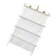 Wall Hanging Toy Organizer 3 Tier Plush Toy Storage Net for Nursery Ba
