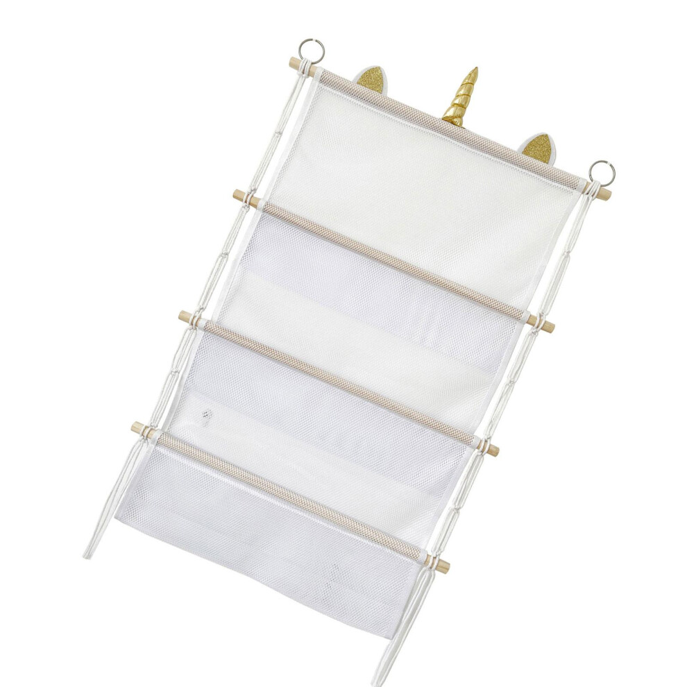 Wall Hanging Toy Organizer 3 Tier Plush Toy Storage Net for Nursery Ba