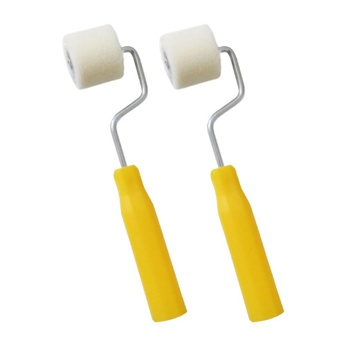 2Pcs Mini Paint Rollers Wool Covers for Interior Details Wall Painting