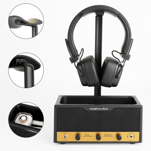 Headset Display Holder Studio Bracket Home Headphone Stand with Storag 2