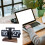 Noiseless Wooden Automatic Flip Clock Large-All black model 7