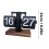 Noiseless Wooden Automatic Flip Clock Large-All black model 3