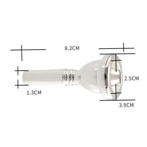 Trombone Mouthpiece Sturdy Silver Plated for Professionals Starters Am 1