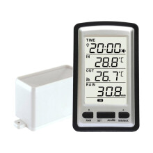 Rain Gauge in/Outdoor Plastic Plastic Tabletop Practical Wireless Rain