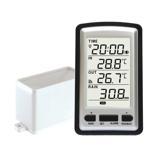 Rain Gauge in/Outdoor Plastic Plastic Tabletop Practical Wireless Rain