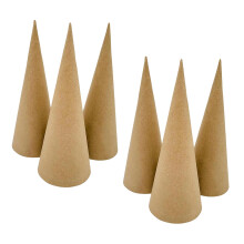 6Pcs Paper Mache Cones Versatile Cardboard Cones for Party Hats Embell