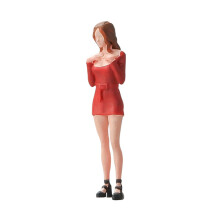 1/64 Hip Skirt Girl Figure Model DIY Projects Layout Hand Painted Figu