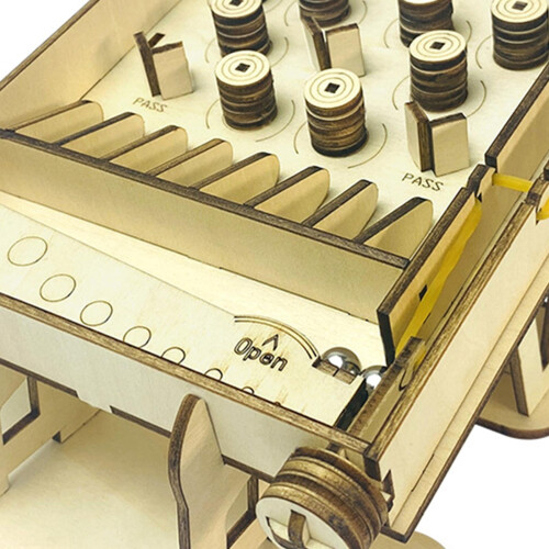 Miniature Pinball Machine Handmade Assembly Interactive DIY 3D Wooden 2