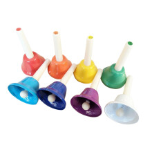 8x Hand Bells Colorful Handbells Musical Instrument for Holiday Party