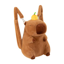 Capybara Backpack Plush Funny Cute Cartoon Daypack for Gifts Street Bi