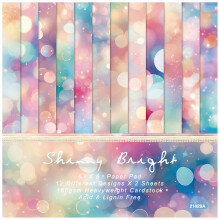 Album Background Cardstock, 6 x 6 inches, 24 sheets Halo patterned paper pack, 160 g/m