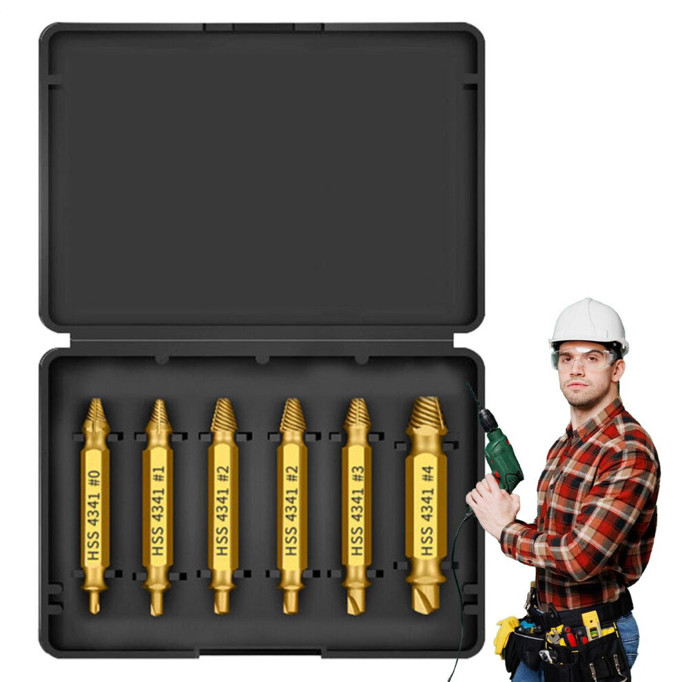 Screw Extractor Set For Broken Screws Multifunctional Nut Remover Precision Screw Extractor Titanium Plating 9412369516091