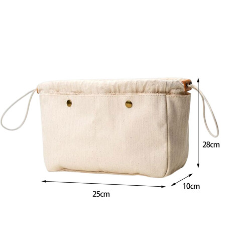 Canvas Bag Organizer Large Capacity Portable Bag Insert Handbag Liner 1