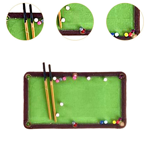1:64 Scale Pool Table Model Mini Props for City Street Scene Sand Tabl 2