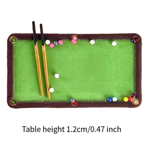 1:64 Scale Pool Table Model Mini Props for City Street Scene Sand Tabl 1