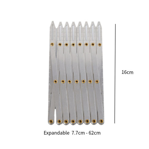 Expanding Sewing Gauge Button Guide for Window Curtain Pleats Button M 1