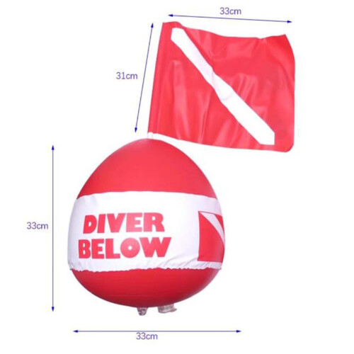 Diver below Floater with Dive Flag for Beach Diving Diving Spearfishin 1
