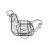 Metal Chicken Egg Basket Wire Fruit Egg Basket for Dining Table Home K 1