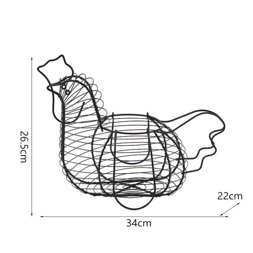 Metal Chicken Egg Basket Wire Fruit Egg Basket for Dining Table Home K 1