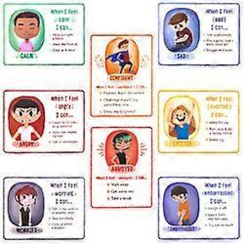 (As show, One size) How I'm Feeling Reversible Classroom Posters, 8-pack