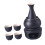 Ceramic Sake Set Cups with Warmer Drinkware Porcelain Pottery for Home 1