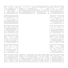 16 Pieces Face Paint Stencils Durability for Children Adult Party Masq
